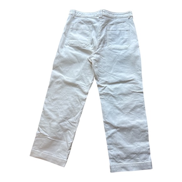 Banana Republic Women's Weekender Straight gi Pants Cream Size 14 - Picture 3 of 9